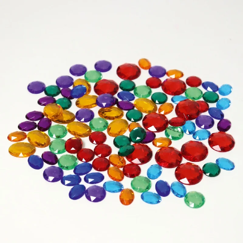 100 Small Acrylic Glitter Stones - Grimm's