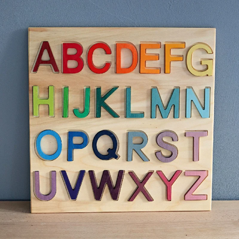 ABC Game - Wooden Alphabet Puzzle  - Grimm's Wooden Toys