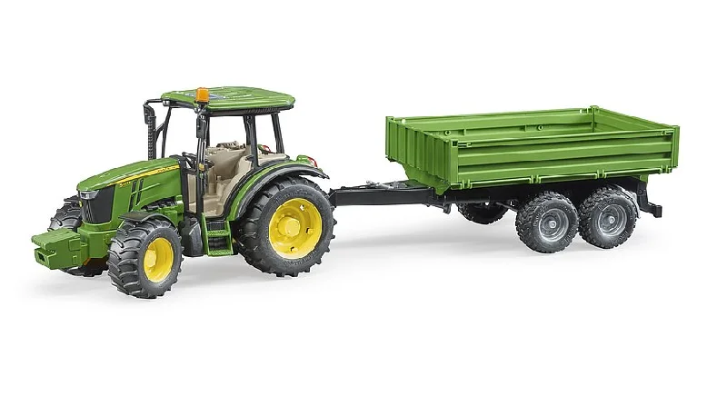 bruder John Deere Traktor 5115M mit Kippanhänger