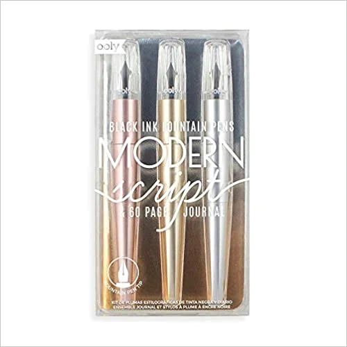 Modern Script Fountan Pen & Journal