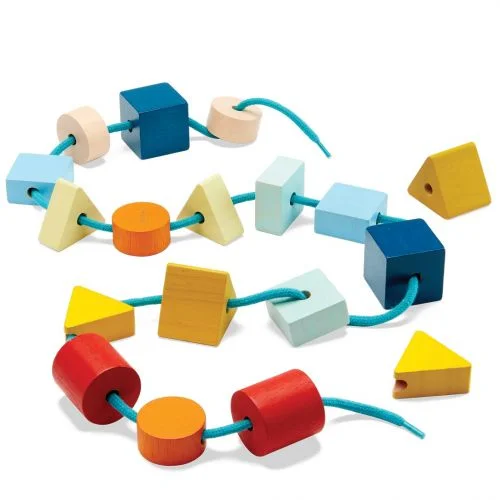 PlanToys Geo Lacing Beads - Unit Plus