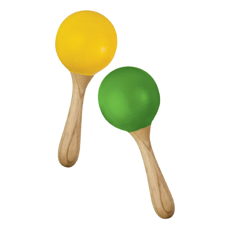 Green Tones Egg Shaker Handle Maracas