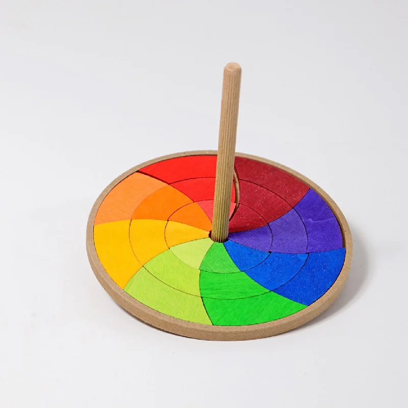 Hand-Spinning Top - Goethe Color Wheel - Grimm's Wooden Toys