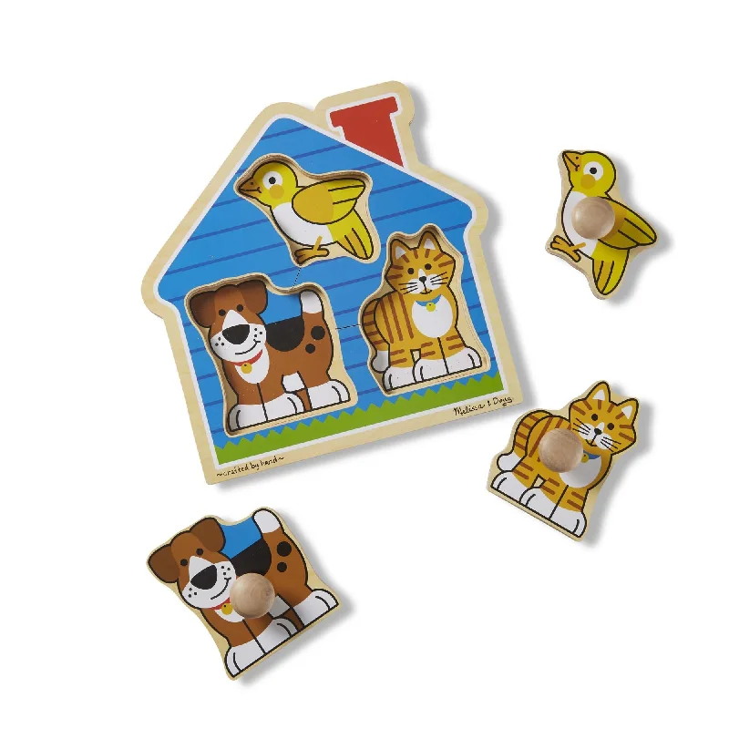 Jumbo Peg Puzzle - House Pets