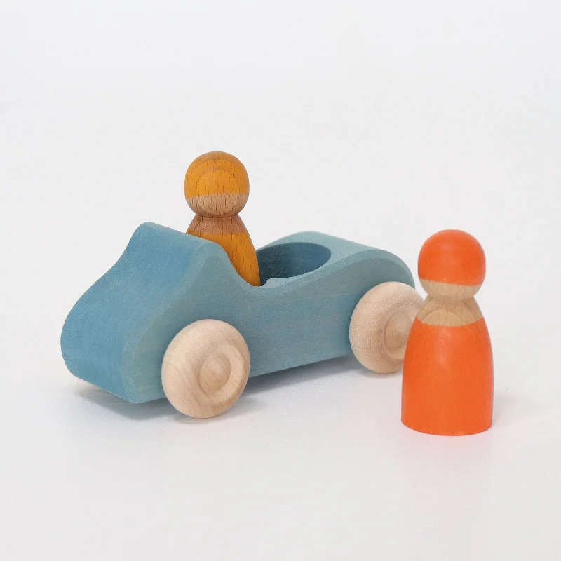 Large Convertible Blue - Wooden Car  - Grimm's