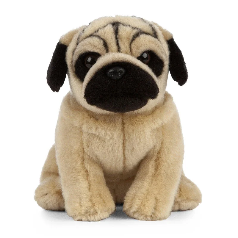 LIVING NATURE Pug Plush Soft Toy 25cm