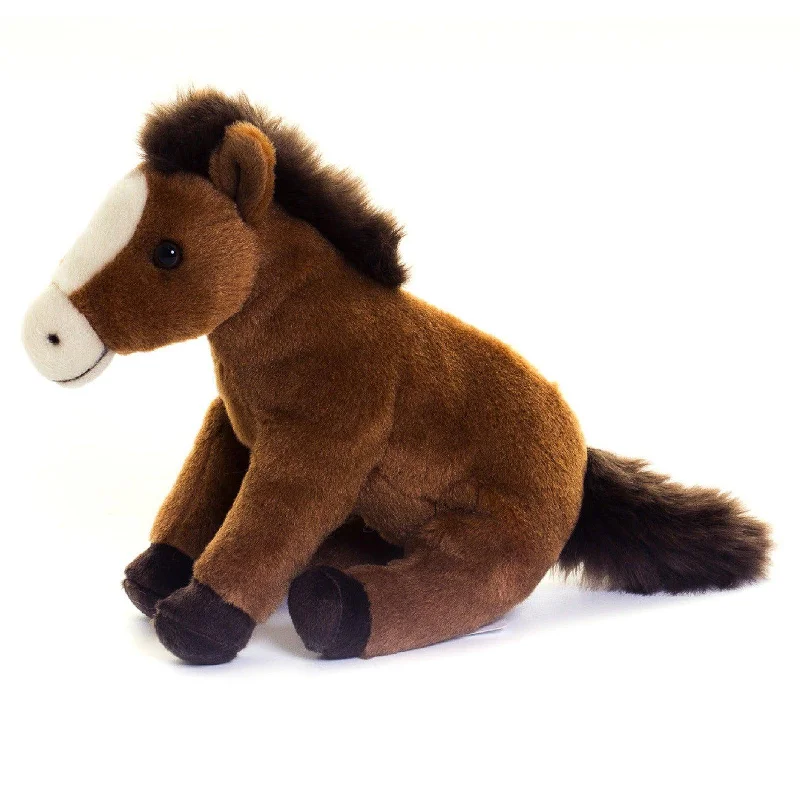 LIVING NATURE Lying Brown Horse 21cm Plush