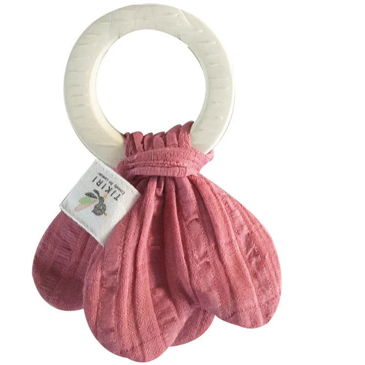 Organic  Muslin Teether - Rose Pink