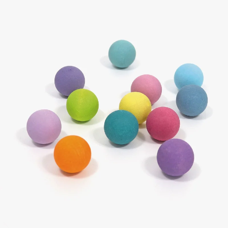 Pastel Small Wooden Balls  - Grimm's