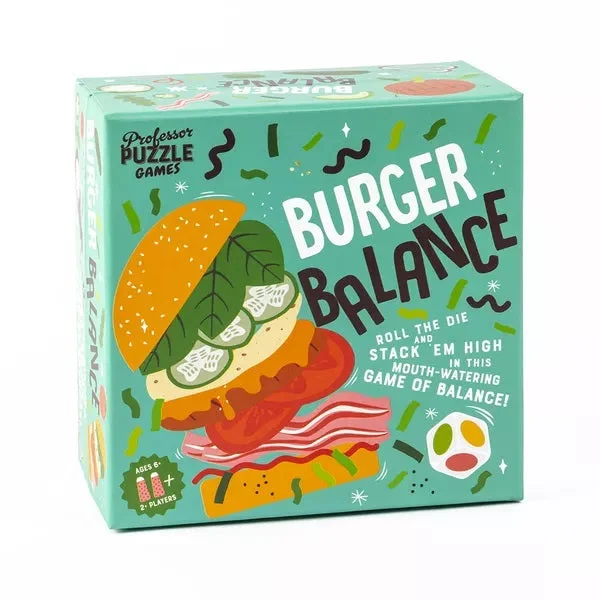 PROFESSOR PUZZLE GAMES - BURGER BALANCE STACK "EM HIGH"