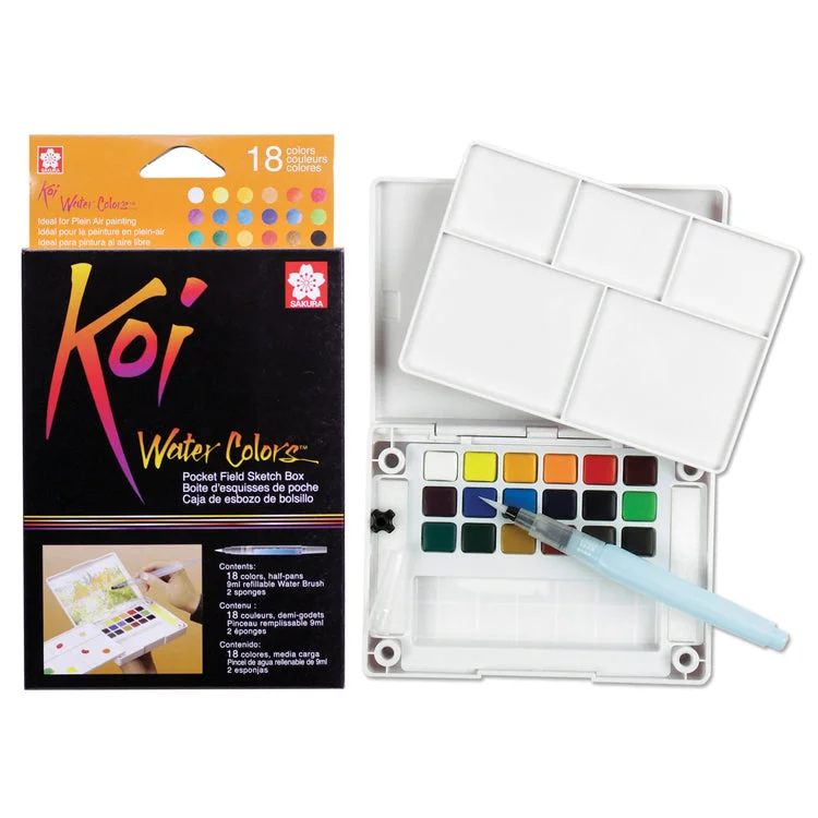 Sakura Koi Traditional Japanese Water Colour Paint - Field Set (Choose Your Size)