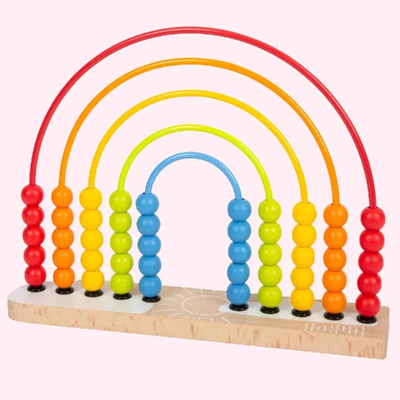 Wooden Motor Skills Loop & Abacus Rainbow