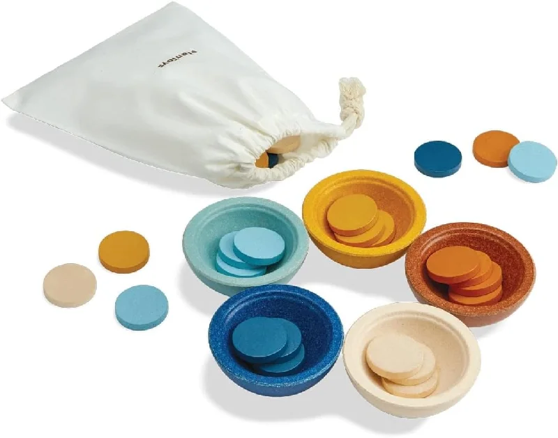 PlanToys Sort & Count Cups-Orchard Collection