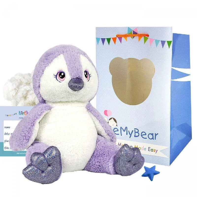 The Bear Factory 60557 Purple Penguin Plush