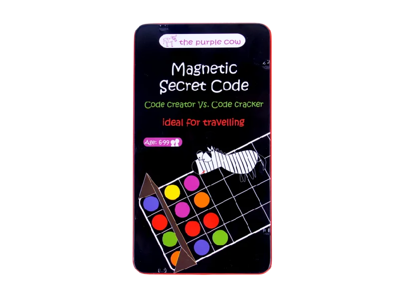 THE PURPLE COW - MAGNETIC TRAVEL GAME, SECRET CODE