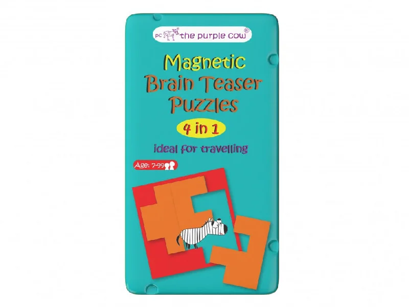 THE PURPLE COW - MAGNETIC TRAVEL GAME, BRAIN TEASER PUZZLES