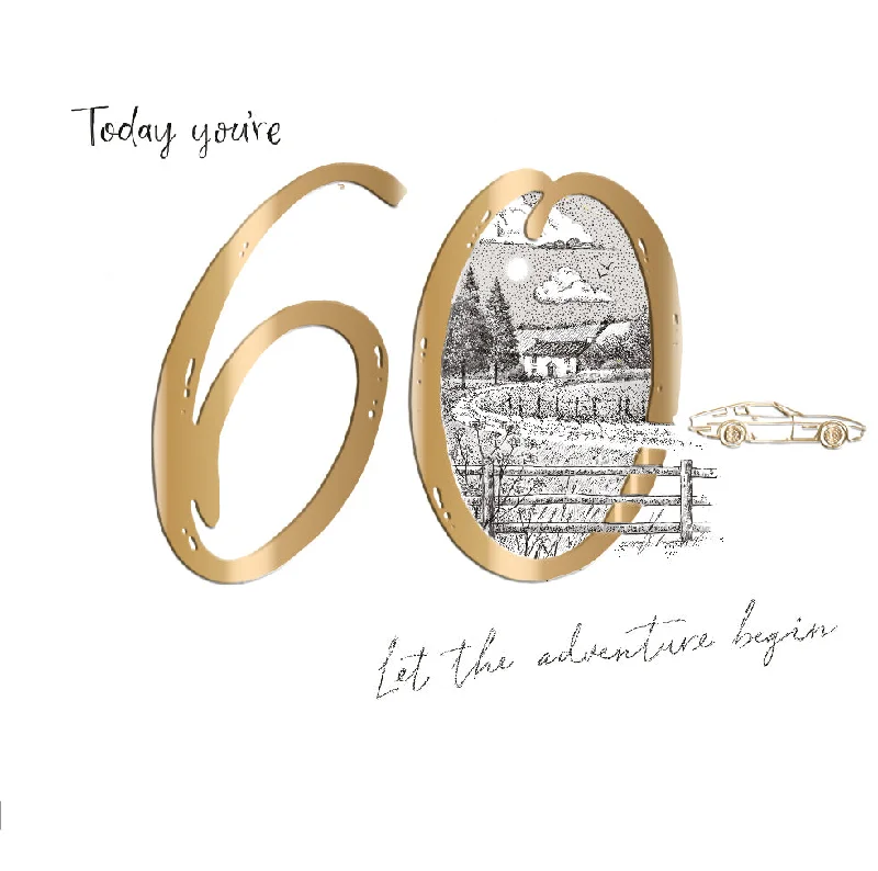 Today You're 60 Birthday Greeting Card By The Curious Inksmith