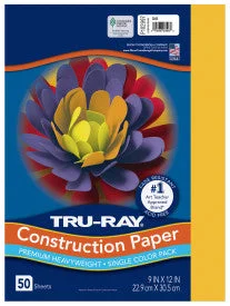 Tru-Ray® Construction Paper, Gold, 50 Sht/Pk, 9"x12" (Pacon)