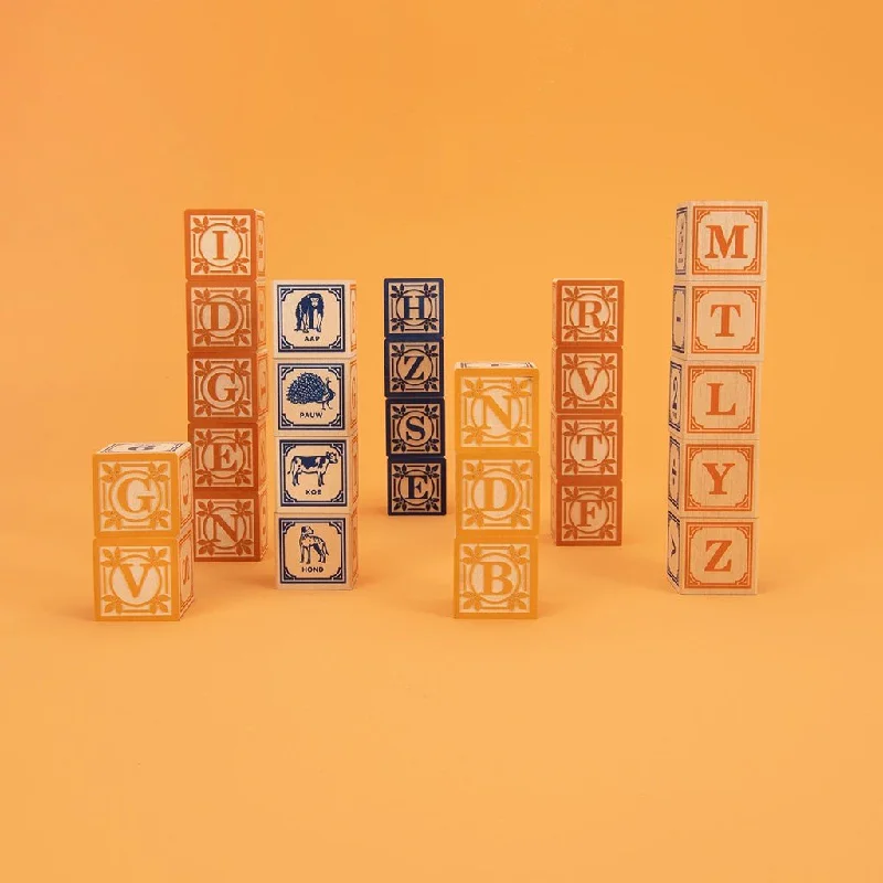 Dutch Language 28 Wooden Block Set