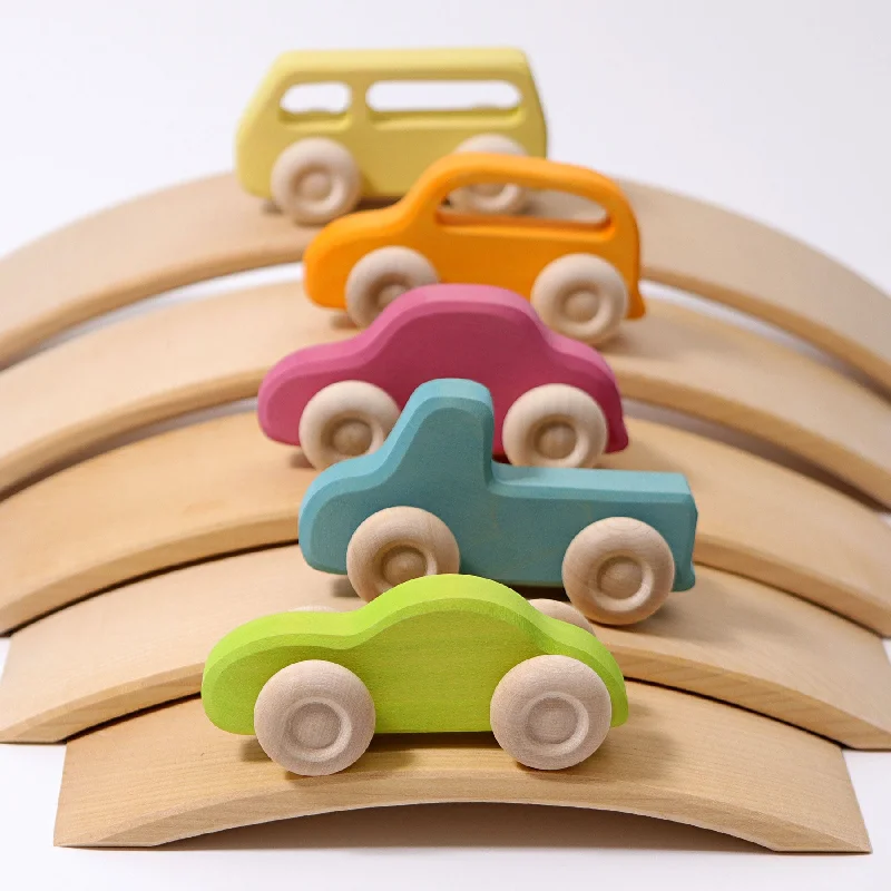 Wooden Cars Slimline - Set of 5 - Grimm's