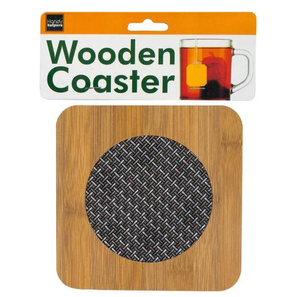 Wooden Coaster with Basketweave Pattern MOQ-12Pcs, 1.98$/Pc