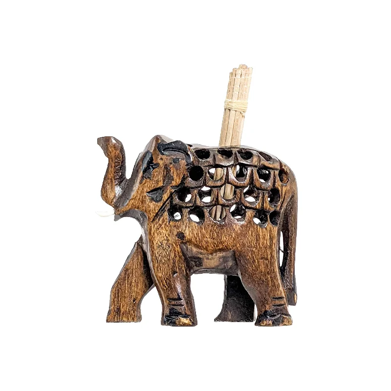 Wooden Elephant Toothpick Holder