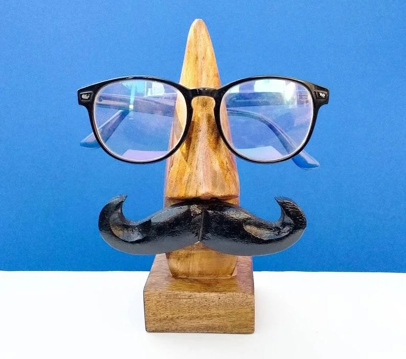 Wooden Eyeglass Holder Stand