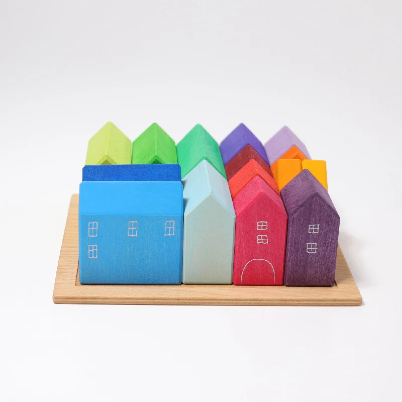 Wooden Houses - City Houses - Grimm's Wooden Toys