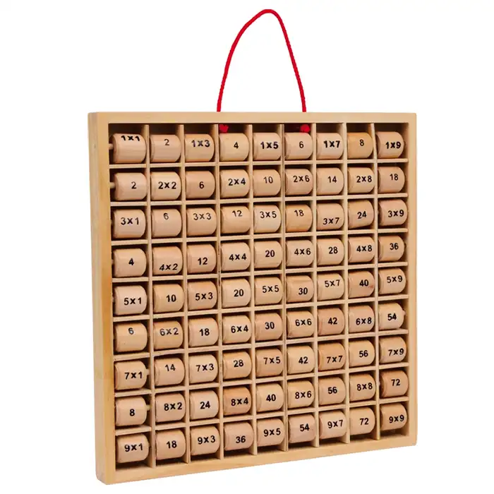 Wooden Montessori Maths Multiplication Board