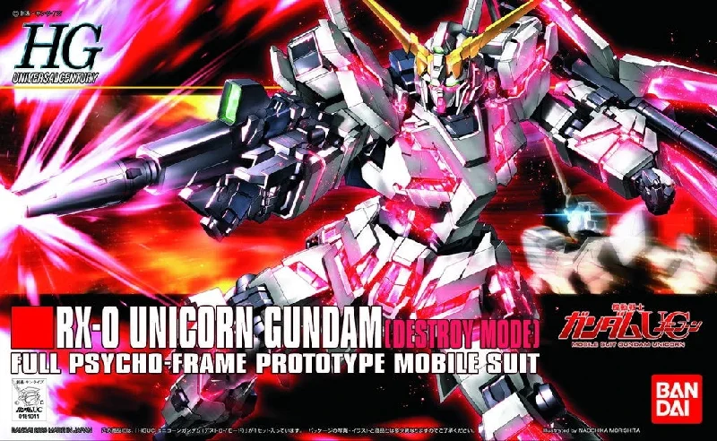 Bandai: Gunpla - HGUC - #100 RX-0 Unicorn Gundam (Destroy Mode) 1/144