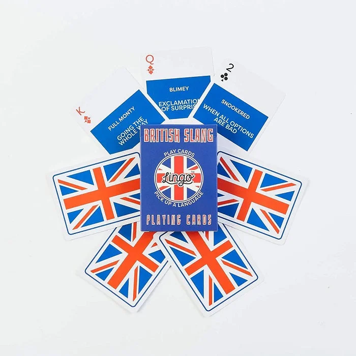 British Slang language playing cards Lingo