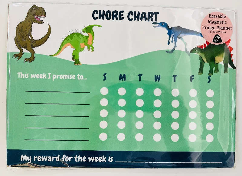 Magnetic Chore Chart Dino