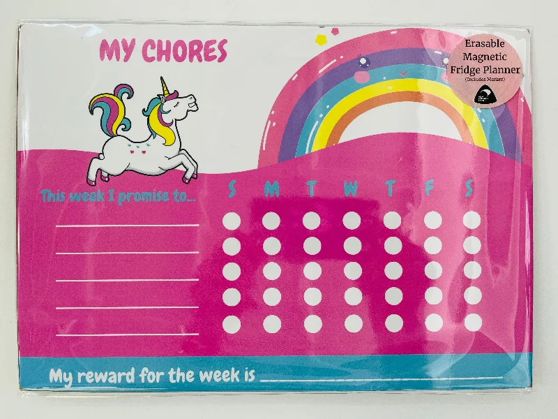 Magnetic Chore Chart Unicorn