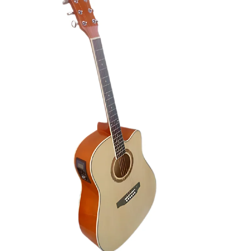 Magical 6-Steel String Acoustic-Electric Guitar - Natural Brown