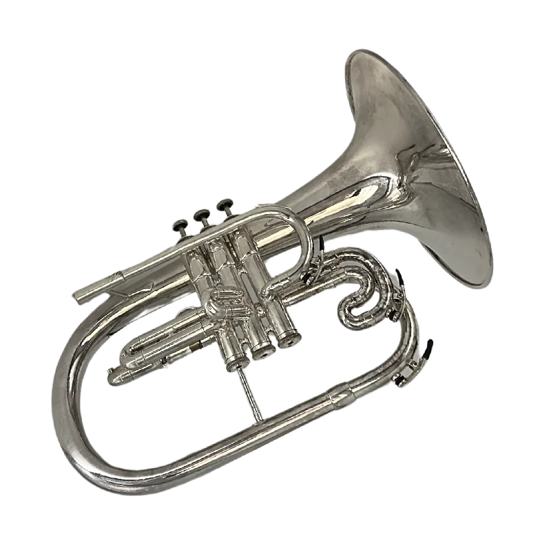 Silver Marching French Horn by Kanstul